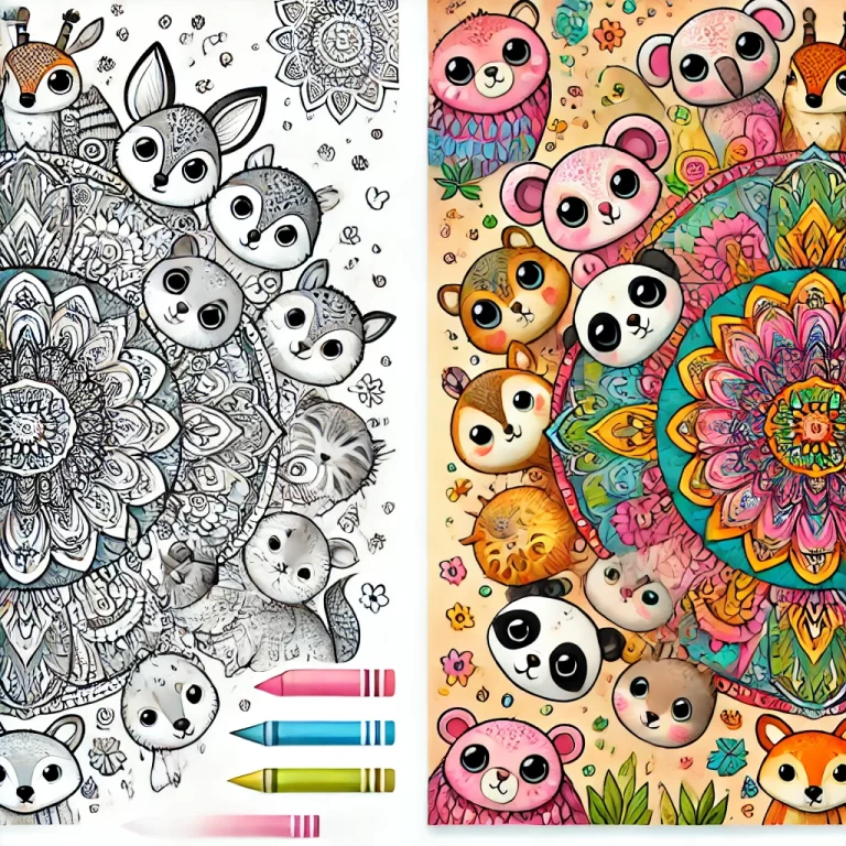 Animal Mandala coloring book