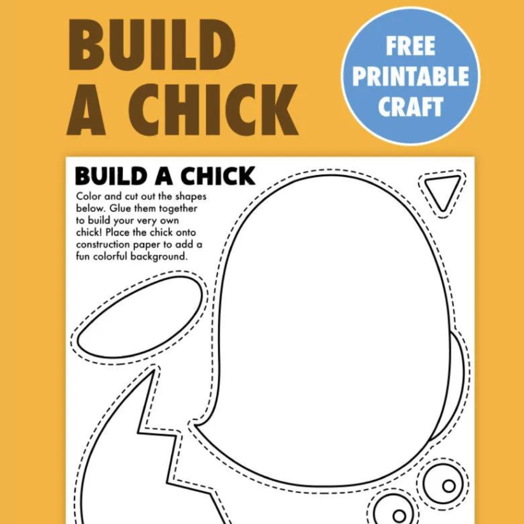 Free Printable Build a Chick Craft