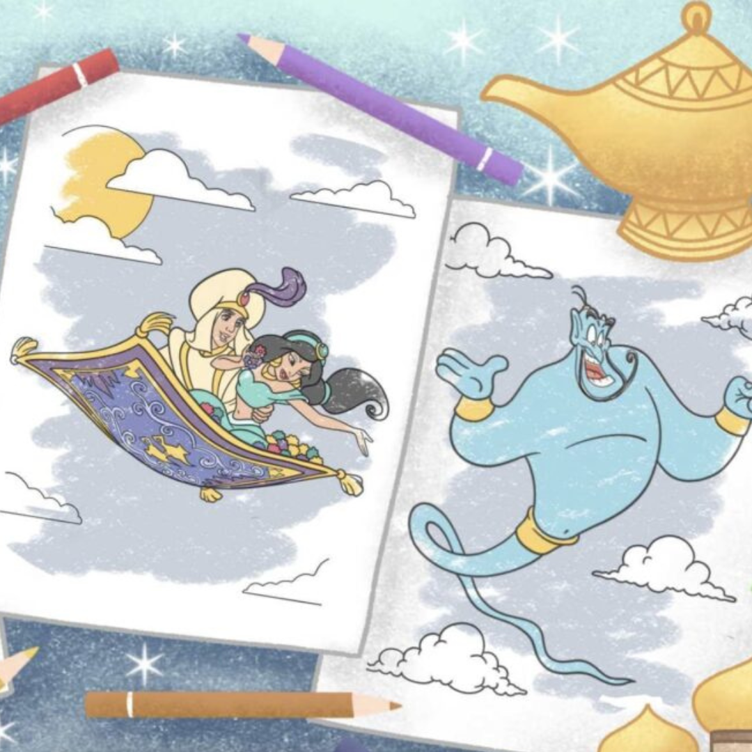 Aladdin & Jasmine Coloring Pages